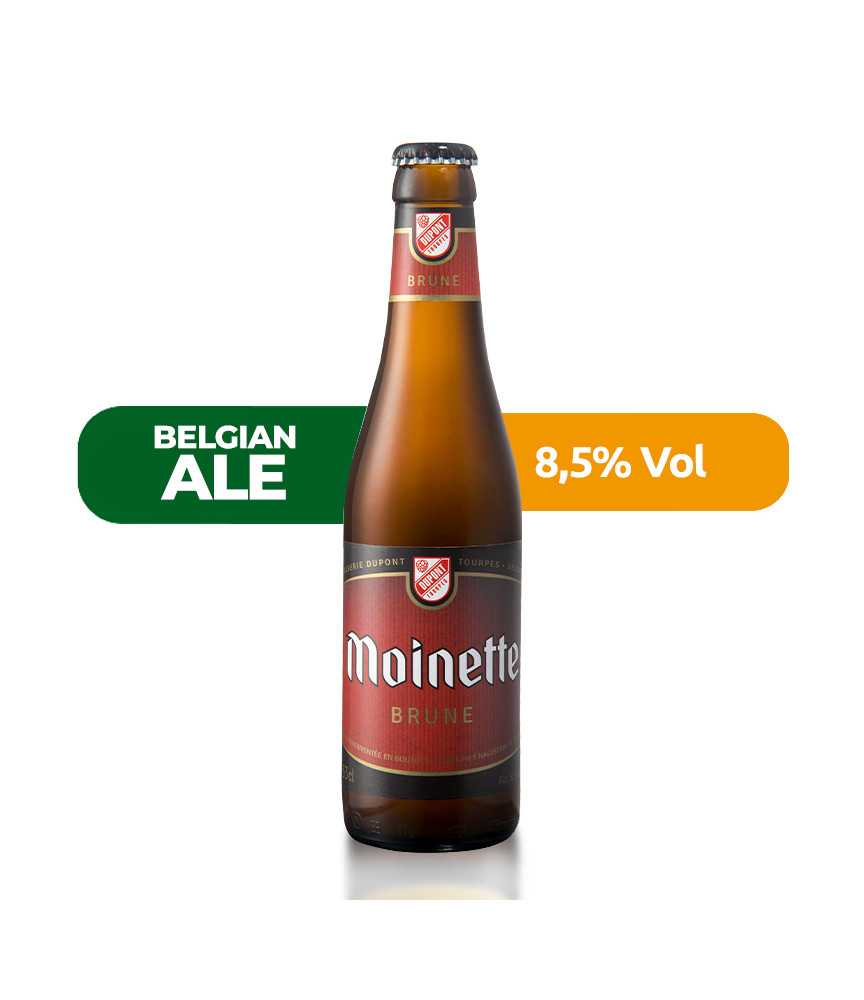 Moinette Brune de Dupont de estilo tipo Belgian Ale con un 8,5% de alcohol.