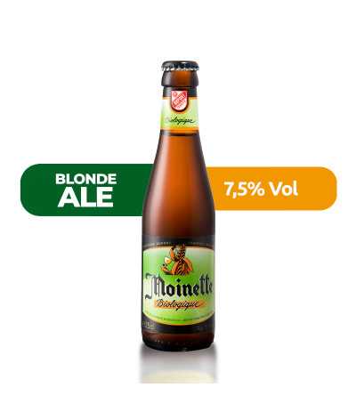 Moinette Bio de Dupont de estilo Blonde Ale con un 7,5% de alcohol.