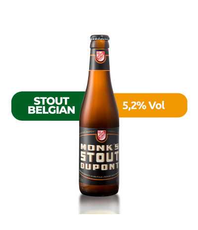 Monk’s Stout de Dupont de estilo Belgian Stout con un 5,2% de alcohol.