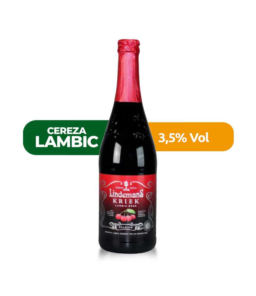 Framboise de Lindemans de estilo Lambic con un 2,5% de alcohol.