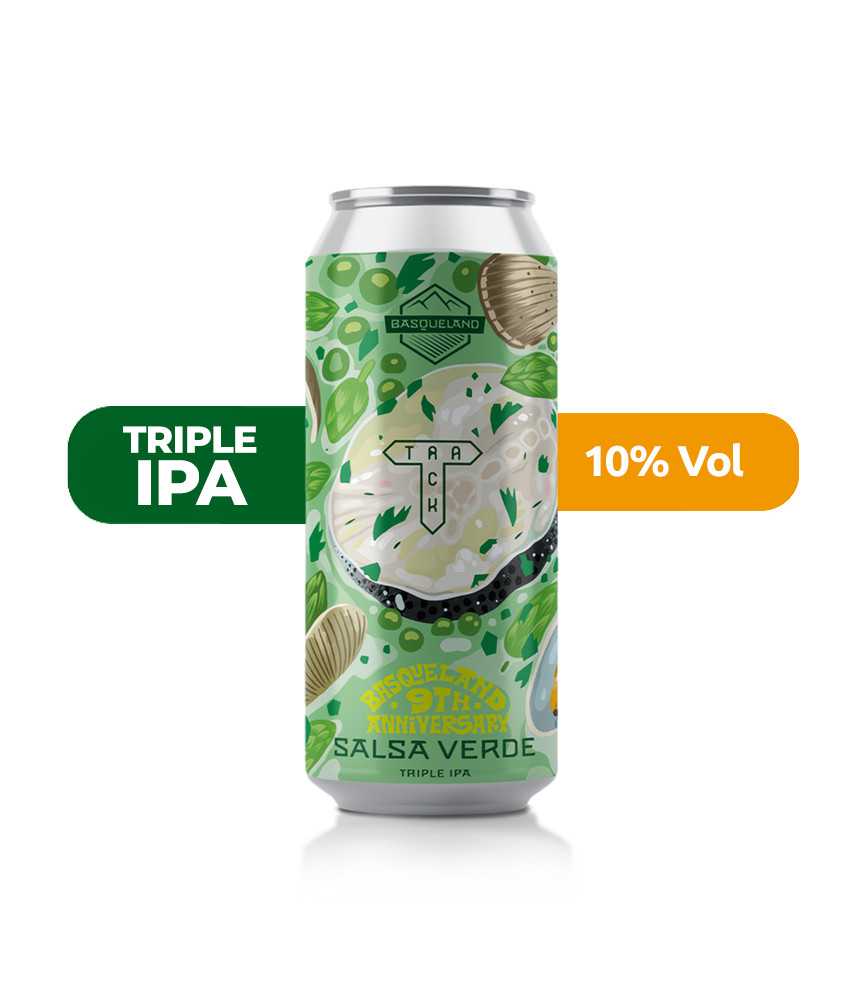 Salsa Verde de Basqueland de estilo Triple IPA con un 10% de alcohol.