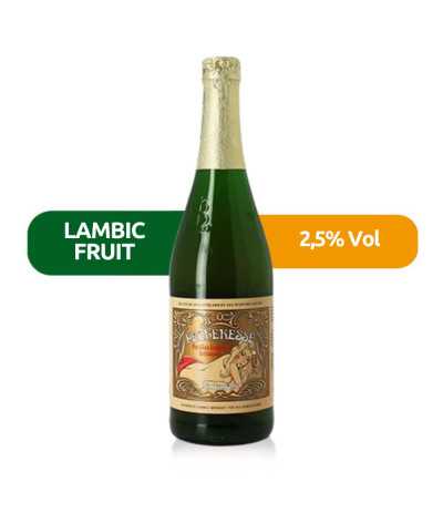 Lindemans Peche de estilo lambic Fruit con un 2,5% de alcohol.