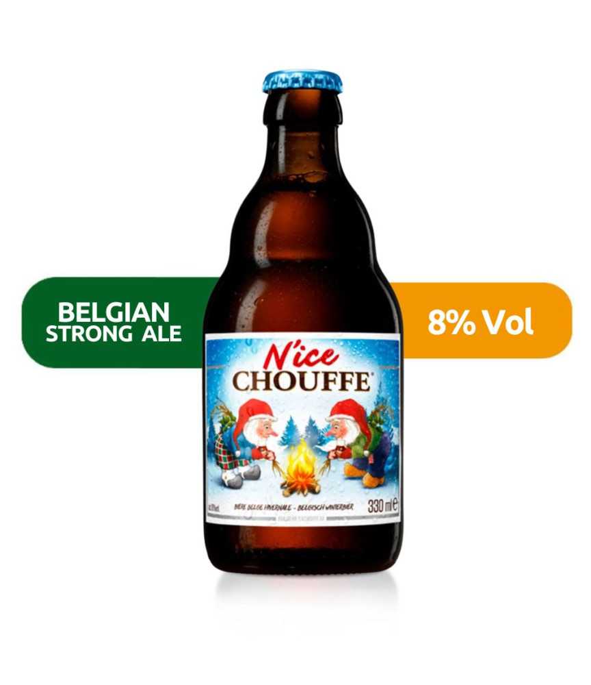 Chouffe Nice de estilo Belgian Strong Ale con un 8% de alcohol.