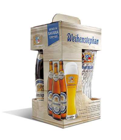 Pack de 3 cervezas Weihenstephan Hefeweissbier + 1 Vaso de 50cl