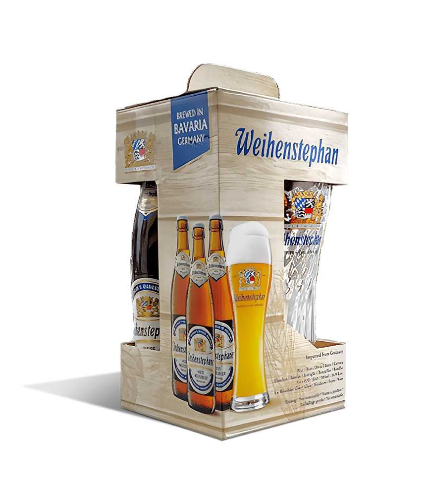 Pack de 3 cervezas Weihenstephan Hefeweissbier + 1 Vaso de 50cl