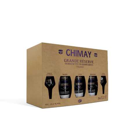 Pack de Cervezas Chimay Trilogie envejecidas en barrica de Whisky, ron y cognac