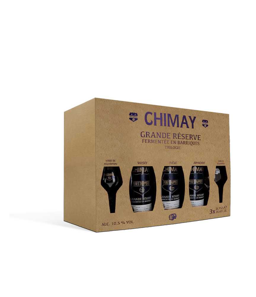 Pack de Cervezas Chimay Trilogie envejecidas en barrica de Whisky, ron y cognac