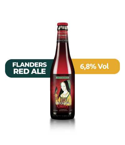 Duchesse Bourgogne Cherry de estilo Sour Cherry Ale con un 6,8% de alcohol.