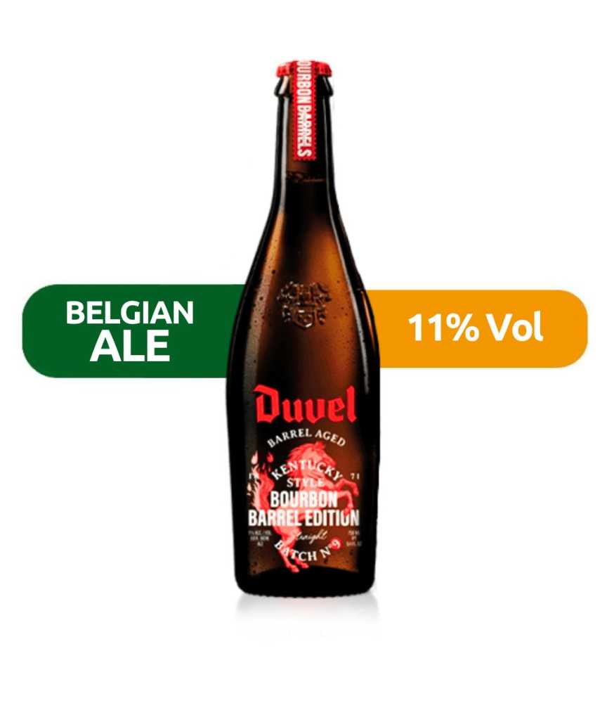 Duvel B.A.R. Kentucky Bourbon 75cl de estilo Belgian Ale con un 11% de alcohol.