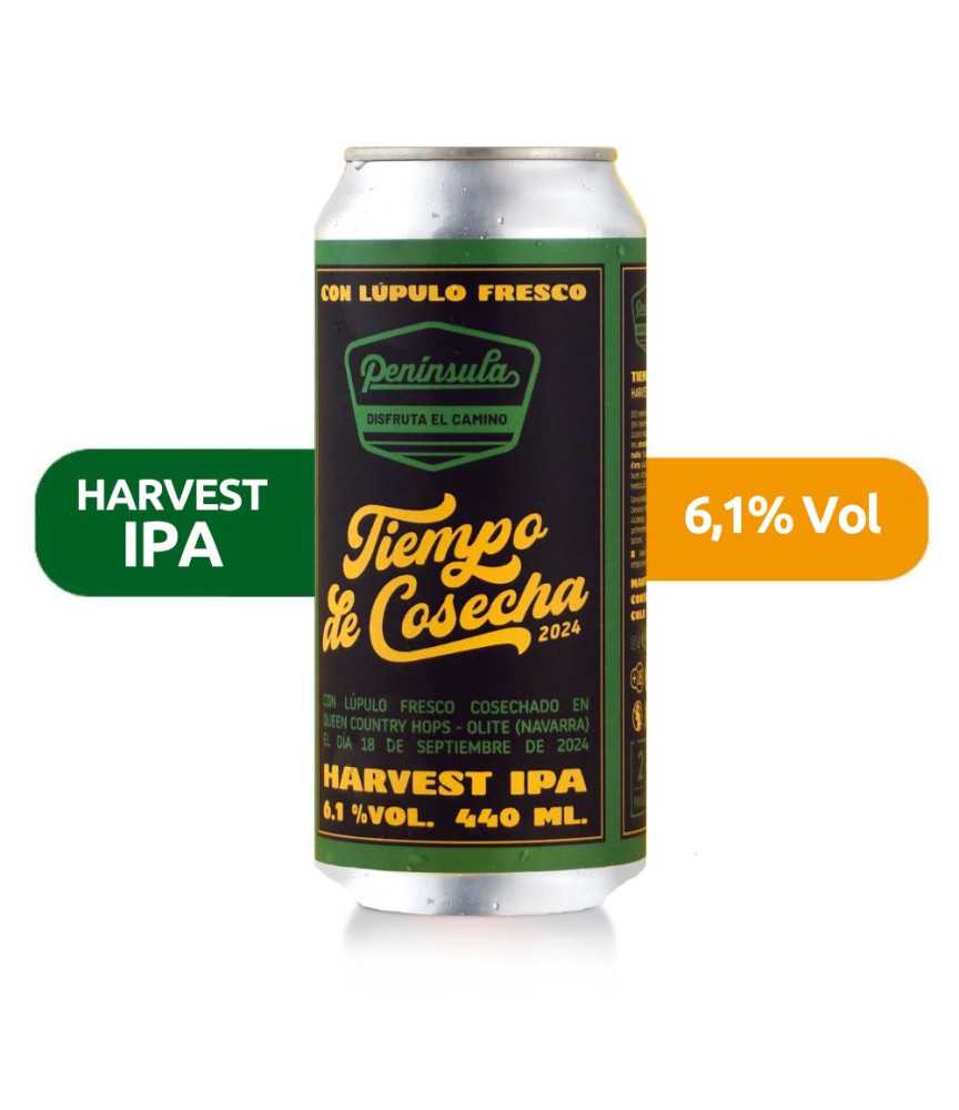 Tiempo de Cosecha de Península de estilo Harvest IPA con un 6,1% de alcohol.