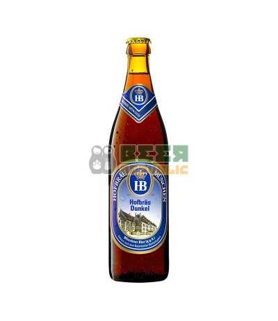 Hofbräu München Dunkel con un 5,5% de alcohol.