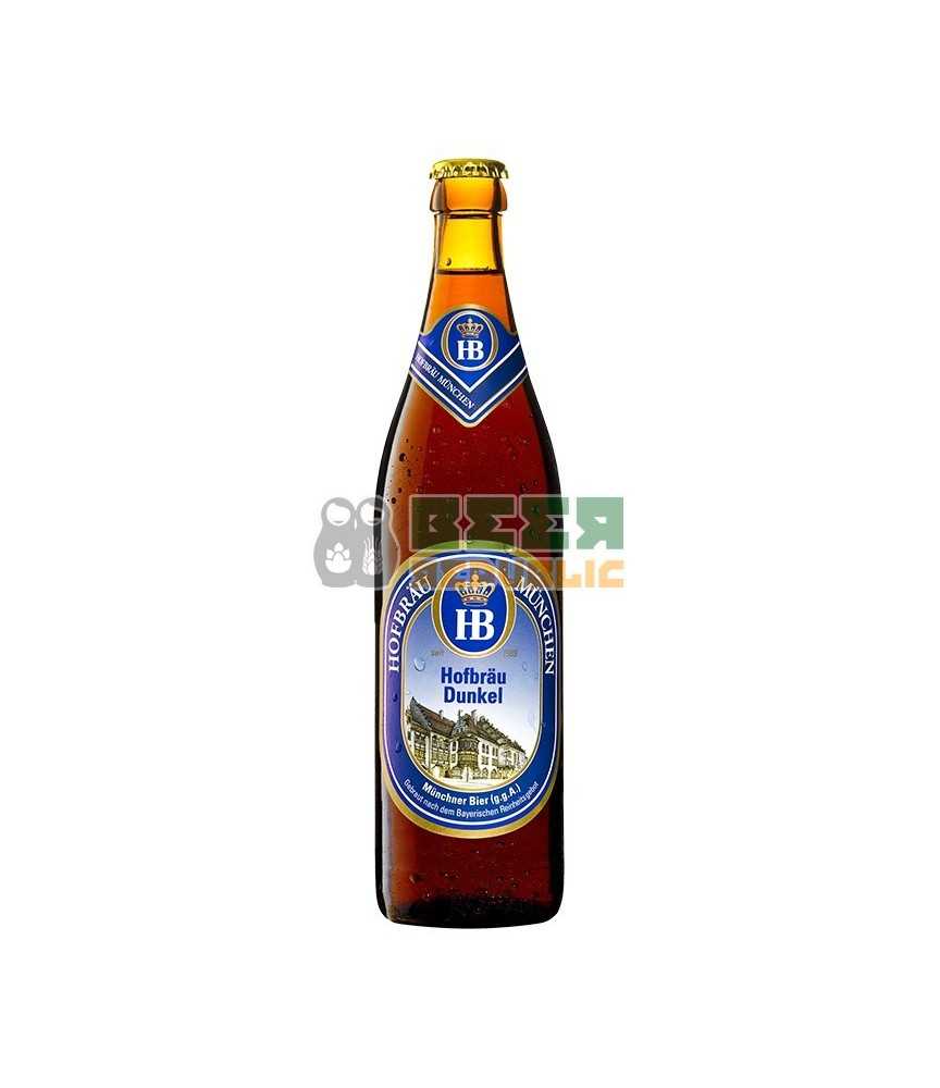 Hofbräu München Dunkel con un 5,5% de alcohol.