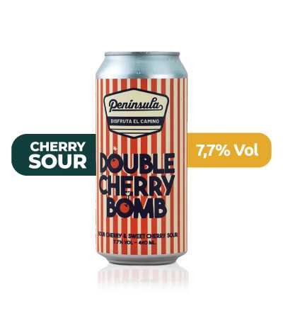 Double Cherry Bomb de Península de estilo Cherry Sour con un 7,7% de alcohol.