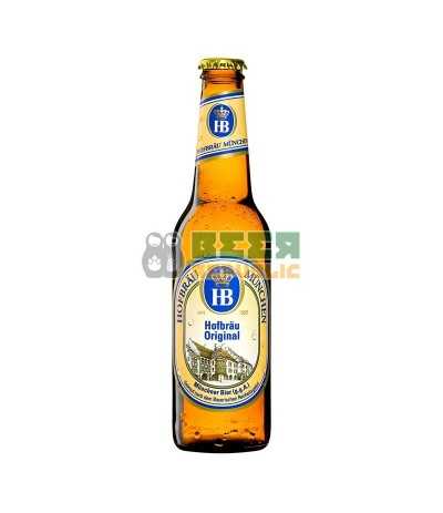 Hofbräuhaus Original de estilo Helles con un 5,1% de alcohol.