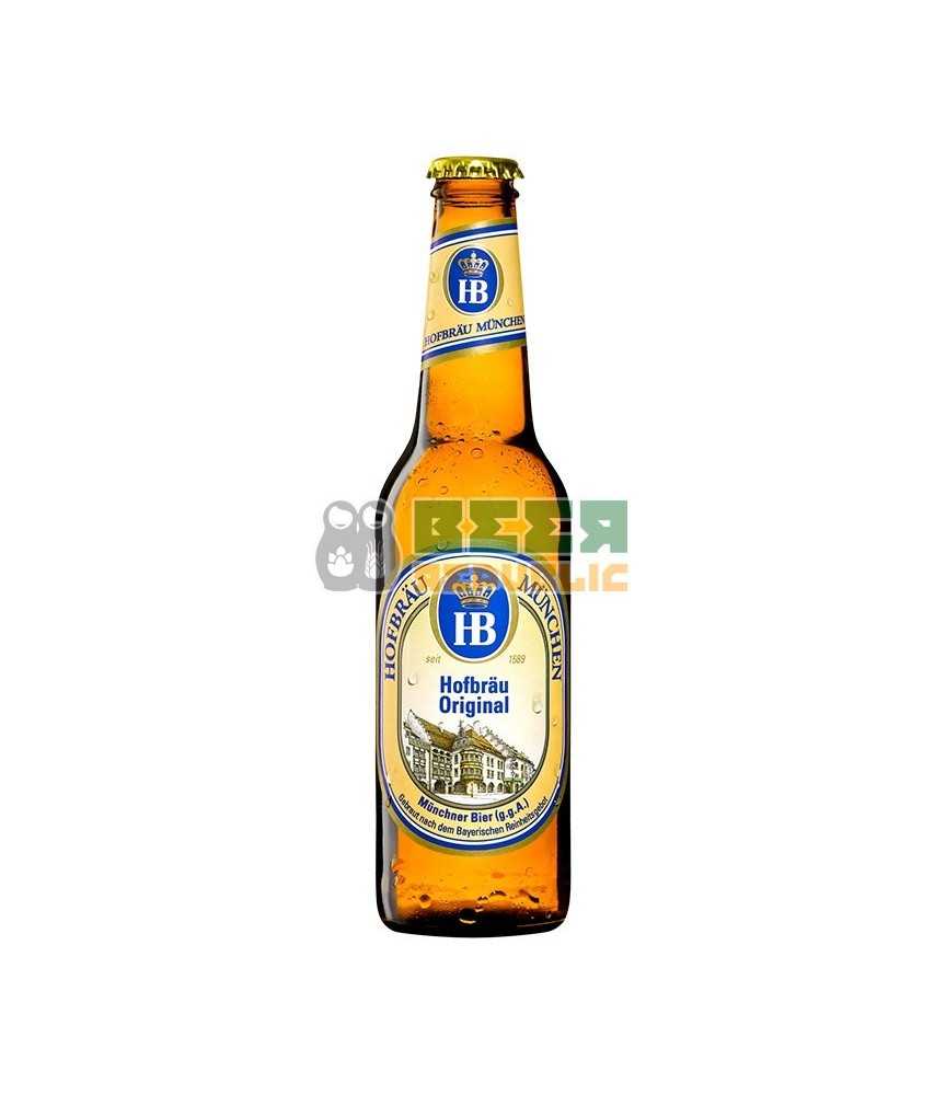 Hofbräuhaus Original de estilo Helles con un 5,1% de alcohol.