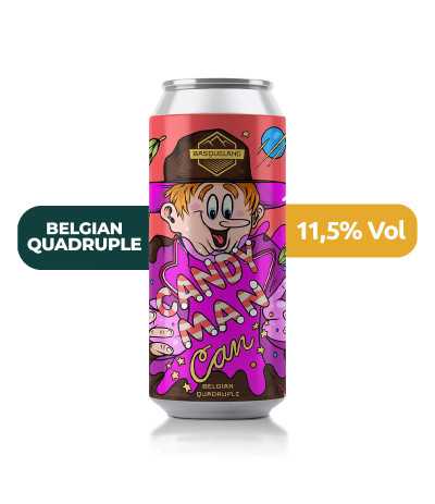 Candy Man Can de Basqueland de estilo Belgian Quadruple con un 11,5% de alcohol.