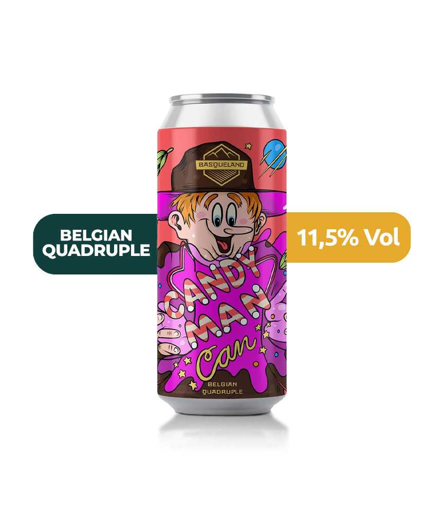 Candy Man Can de Basqueland de estilo Belgian Quadruple con un 11,5% de alcohol.