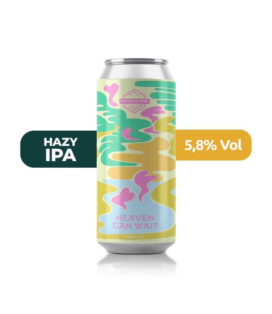 Heaven Can Wait de Basqueland de estilo Hazy IPA con un 5,8% de alcohol.