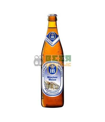 Hofbräu Münchner Weisse de estilo Weissbier con un 5,1% de alcohol.