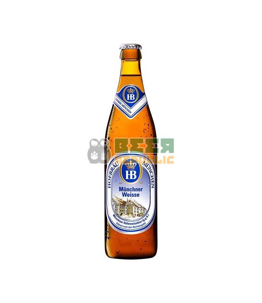 Hofbräu Münchner Weisse de estilo Weissbier con un 5,1% de alcohol.