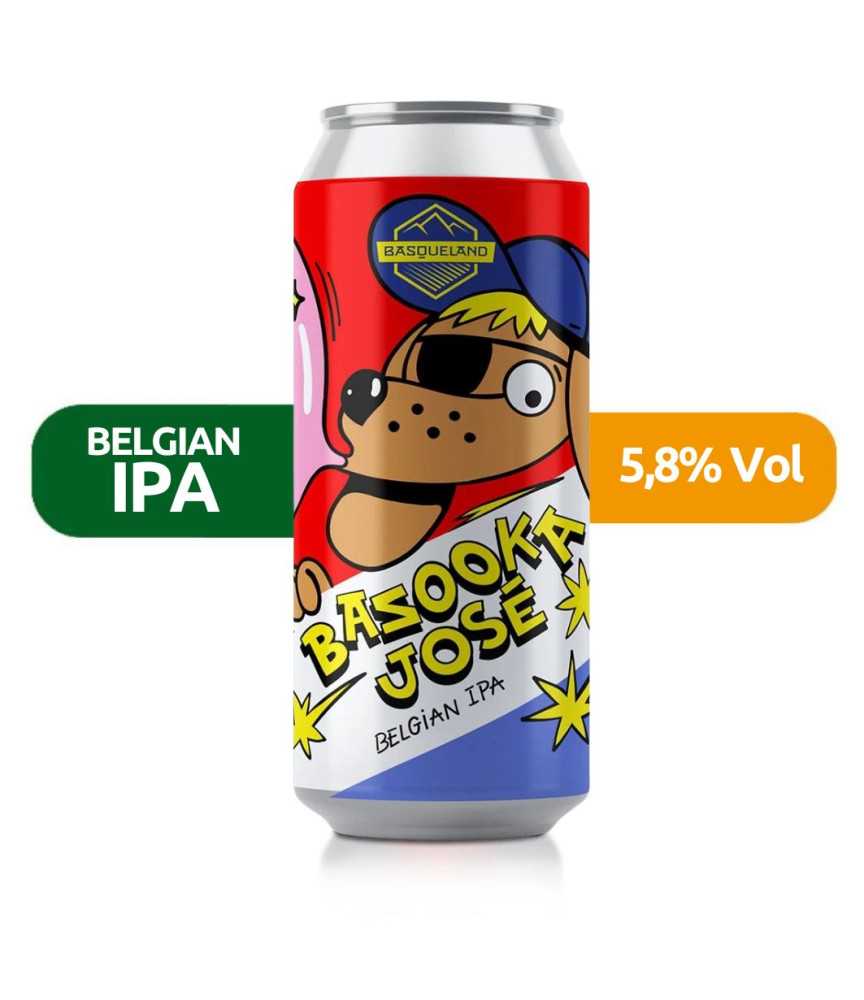 Bazooka Jose de Basqueland de estilo Belgian IPA con un 5,8% de alcohol.