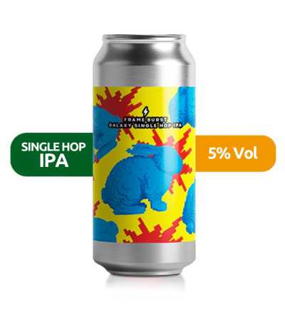 Frame Burst de Garage de estilo Sigle Hop IPA con un 5% de alcohol.