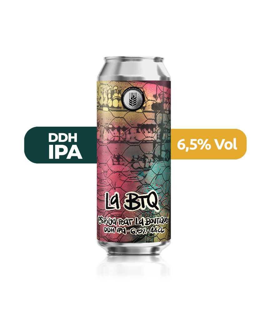 La BTQ de Espiga de estilo DDH IPA con un 6,5% de alcohol.