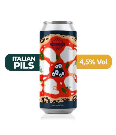 Oobatz de Basqueland de estilo Italian Pils con un 4,5% de alcohol.