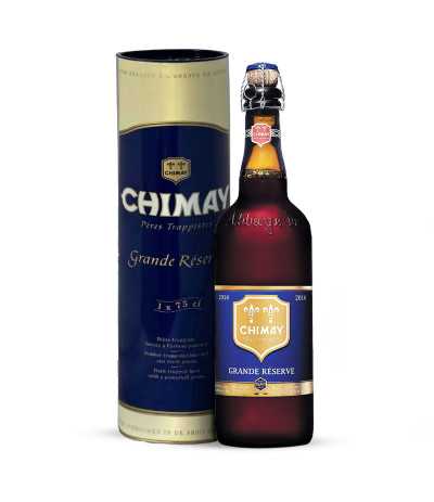 Cerveza Chimay Grande Réserve 75cl en tubo metálico de estilo Belgian Strong Ale con un 9% de alcohol.