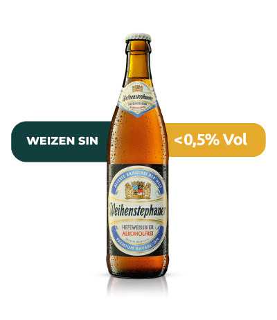 Weihenstephan Sin Alcohol con un -0,5% de alcohol.