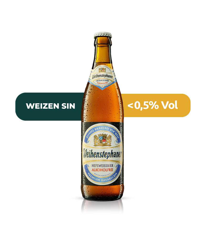 Weihenstephan Sin Alcohol con un -0,5% de alcohol.