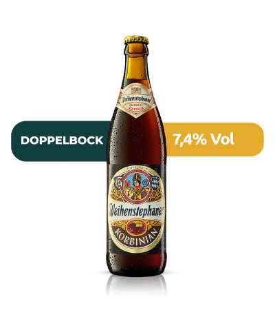 Weihenstephan Korbinian de 50cl de estilo Doppelbock con un 7,4% de alcohol.