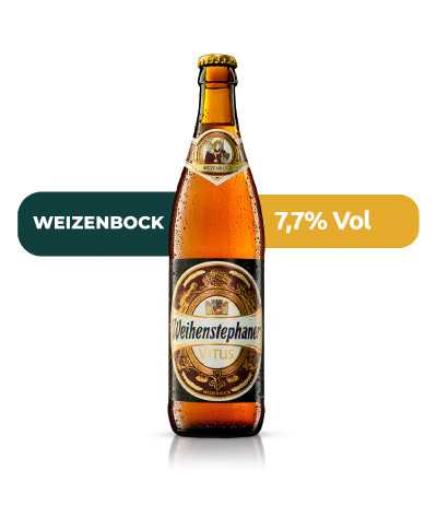 Weihenstephan Vitus de 50cl de estilo Weizenbock con un 7,7% de alcohol.