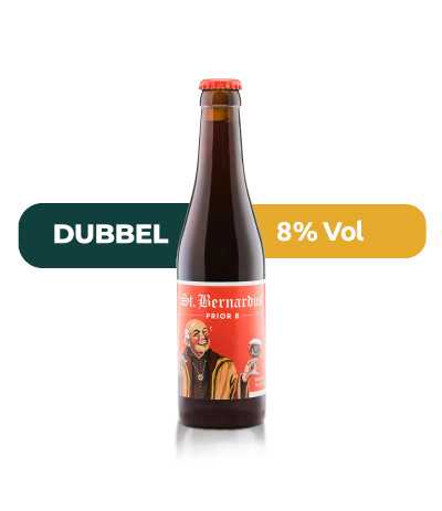 St. Bernardus Prior 8 33cl de estilo Dubbel con un 8% de alcohol.