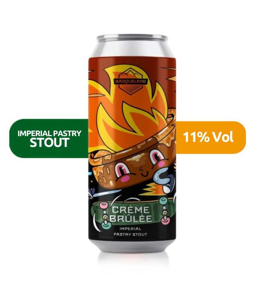 Crème Brûlée de Basqueland de estilo Imperial Pastry Stout con un 11% de alcohol.