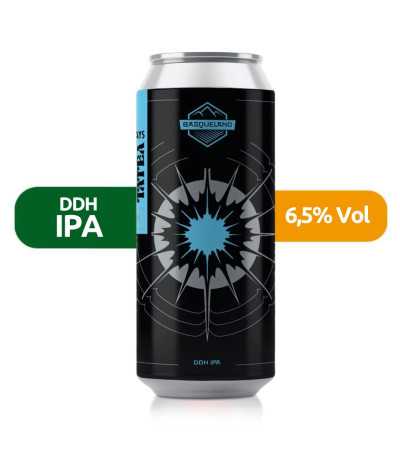 Elektrizitatea de Basqueland de estilo DDH IPA con un 6,5% de alcohol.