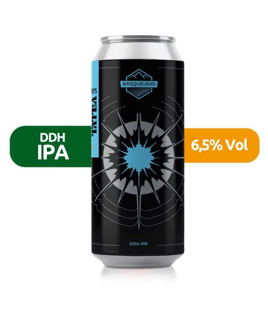 Elektrizitatea de Basqueland de estilo DDH IPA con un 6,5% de alcohol.