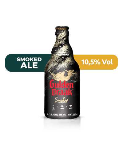 Cerveza Smoked de Gulden Draak de estilo Smoked Ale con un 10,5% de alcohol.