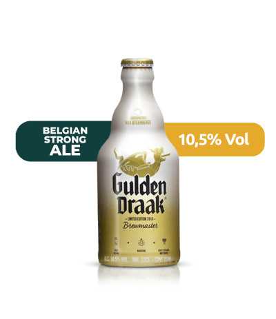 Gulden Draak Brewmaster 33cl de estilo Belgian Strong Ale con un 10,5% de alcohol.