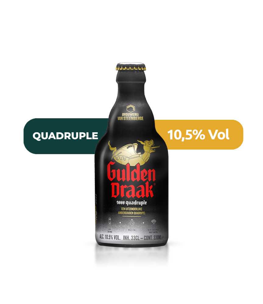 Cerveza Gulden Draak 9000, de estilo Quadrupel y con un 10,5% de alcohol.