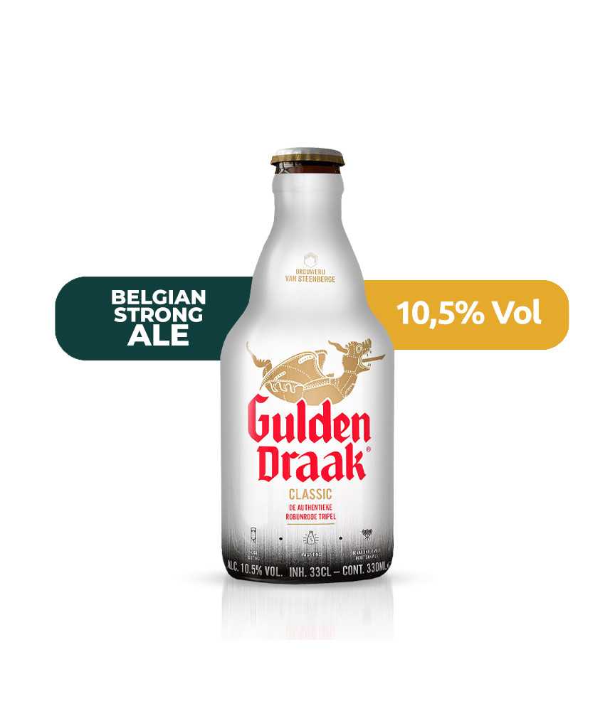 Gulden Draak Classic de estilo Belgian Strong Ale con un 10.5% de alcohol.