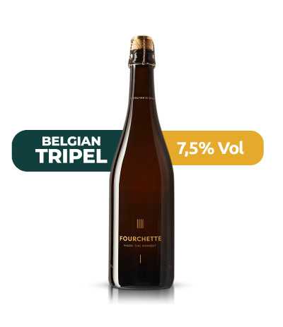 Cerveza Fourchette 75cl de estilo Belgian Trippel con un 7,5% de alcohol.