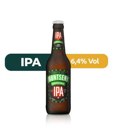 Montseny IPA de 33cl con un 6,4% de alcohol.