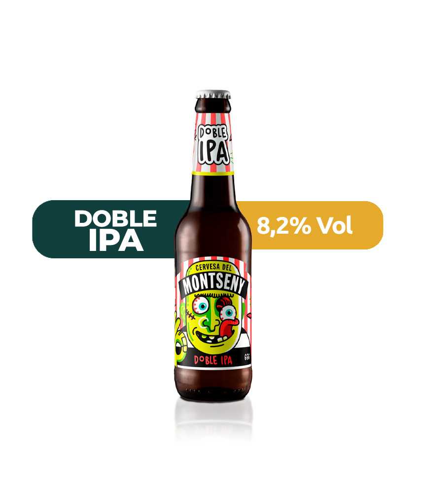 Cerveza Doble IPA de Montseny, de estilo DIPA y con un 8,2% de alcohol.