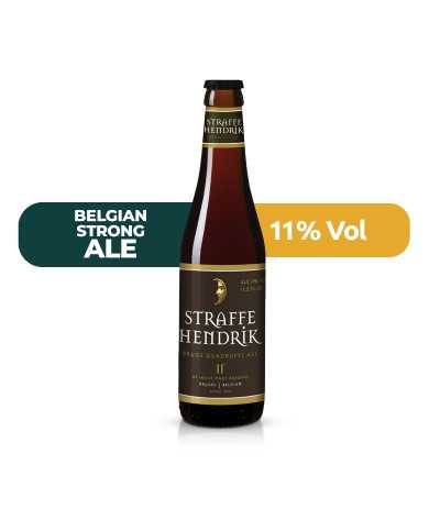 Straffe Hendrik Quadrupel de 33cl con un 11% de alcohol.