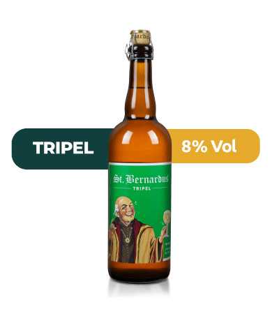 St. Bernardus Tripel 75cl de estilo Belgian Tripel con un 8% de alcohol.