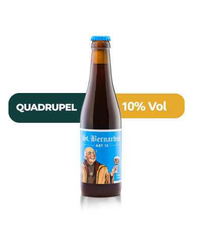 St. Bernardus ABT 12 33cl de estilo Quadrupel con un 10% de alcohol.