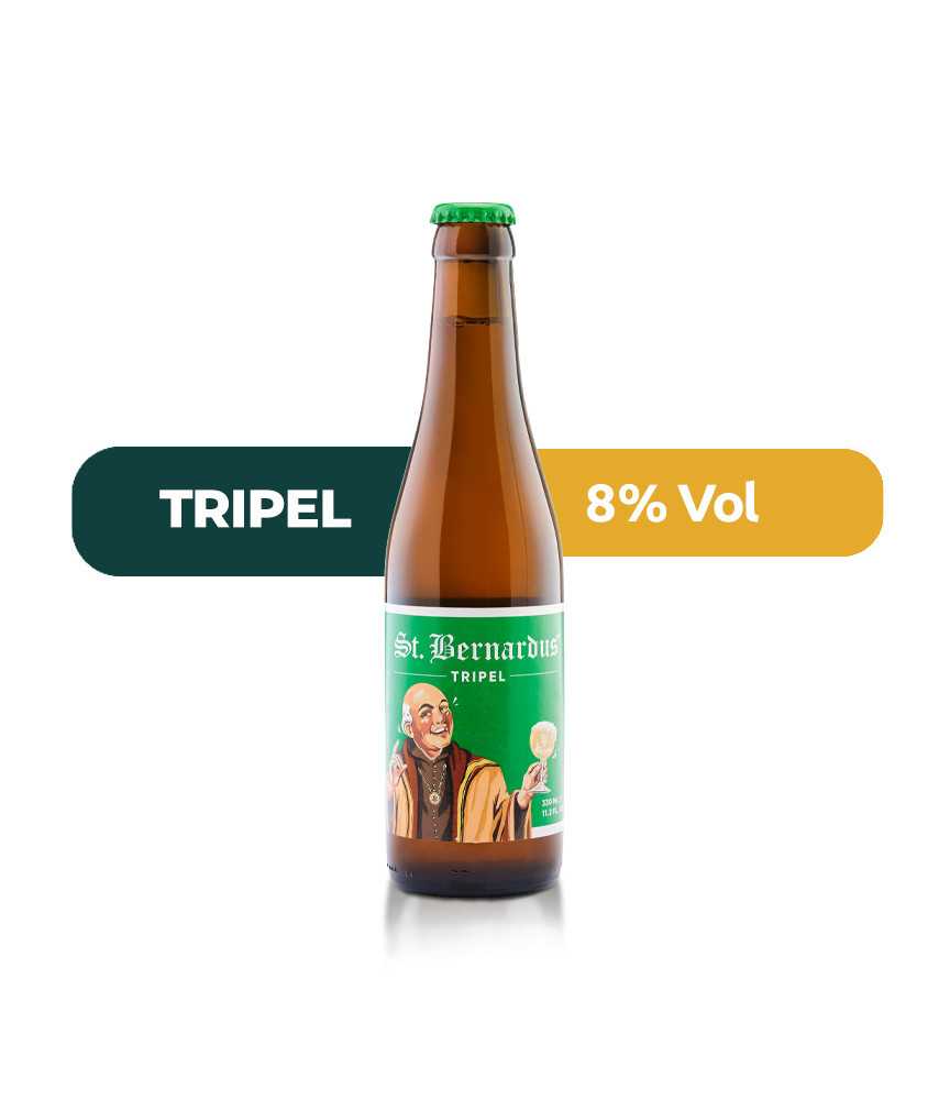 St. Bernardus Tripel 33cl de estilo Abadía Triple con un 7,5% de alcohol.