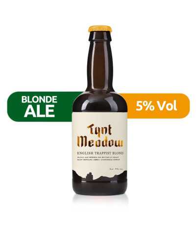 Tynt Meadow Blonde de estilo Blonde Ale Trapense con un 5% de alcohol.