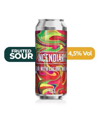 Incendiary de La Calavera de estilo Fruited Sour con un 4,5% de alcohol.